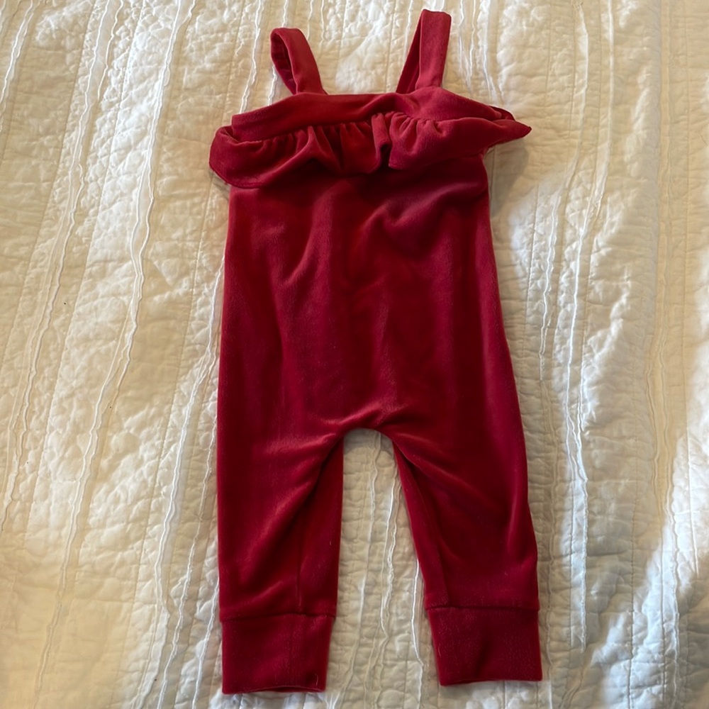 Red Ruffled Kids One Piece - Picture 7 of 11